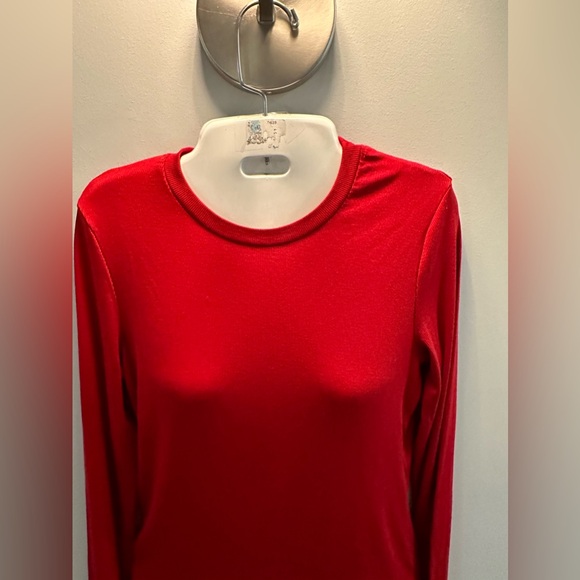 Adriano Goldschmeid Red long sleeve layering T shirt Size Small - Picture 2 of 4